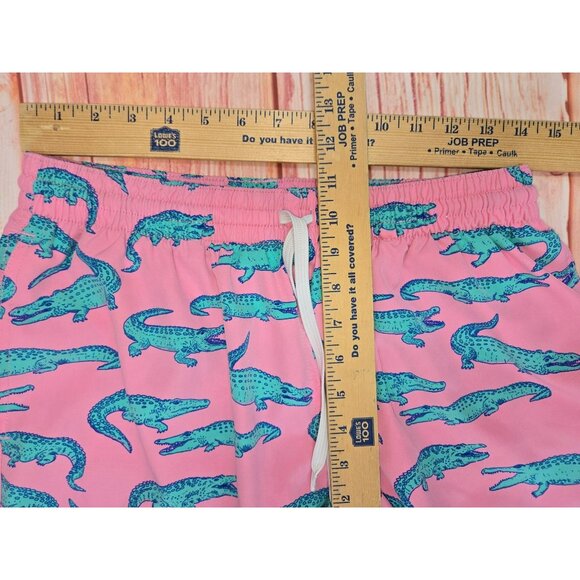 Chubbies Mens Pink 5" Swim Trunks Medium - Alligator Print - Picture 6 of 7